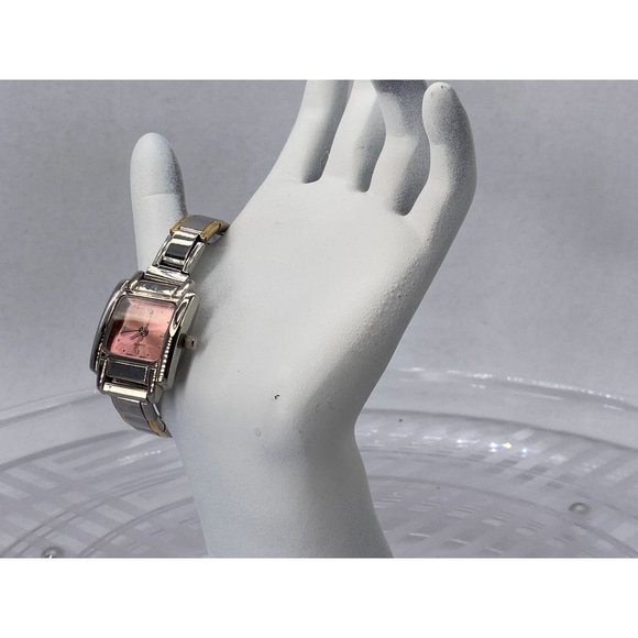 Quartz Analog Watch Rose toned Square Face Silver toned Numbers - Picture 2 of 4